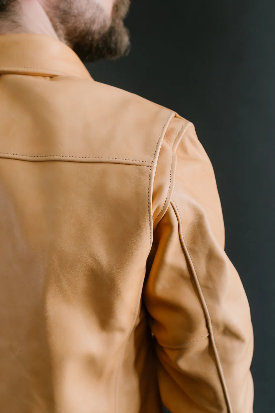 IHSB-TGN-NAT - Iron Heart x Simmons Bilt Mustang Horsehide Tailgunner - Natural - Image 23
