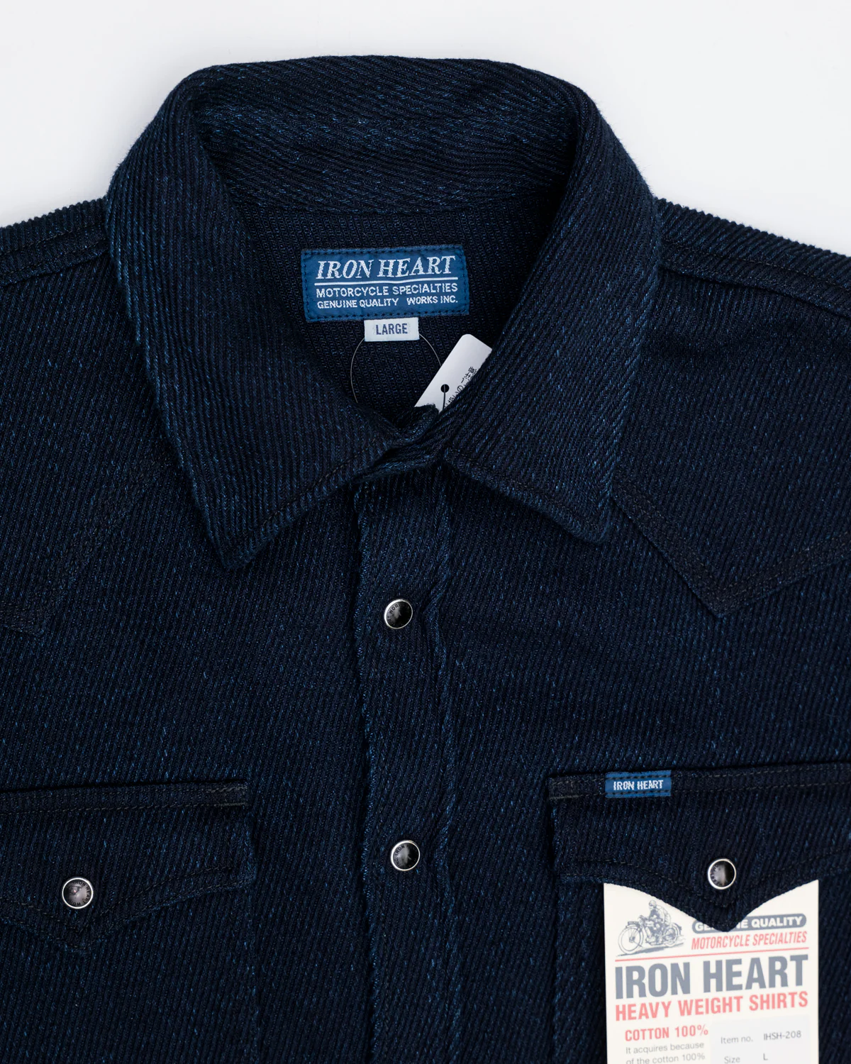 IHSH-208-IND - Kersey Western Shirt - Indigo - Image 5