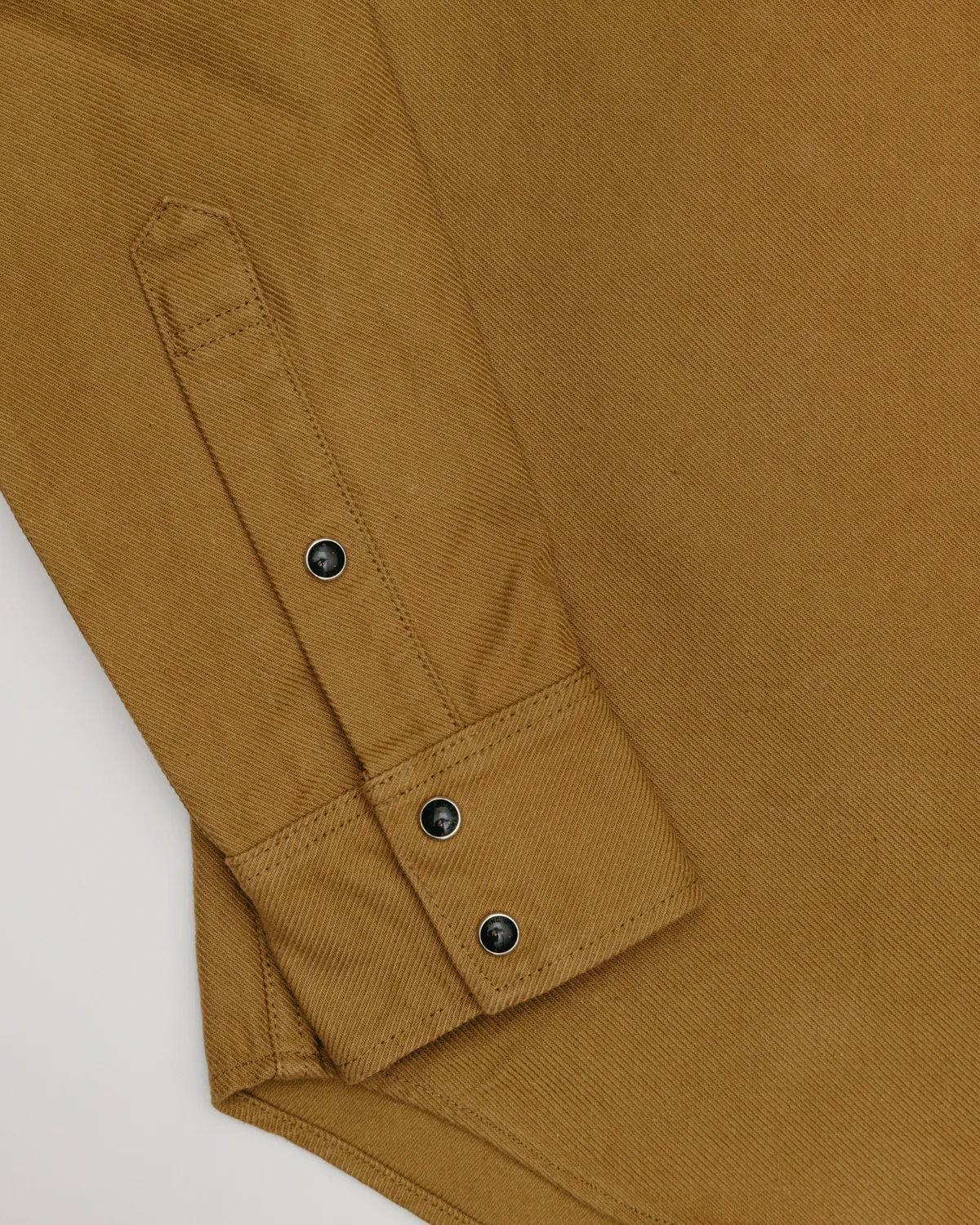 IHSH-235-BRN - 13oz Military Serge Western Shirt - Brown - Image 3