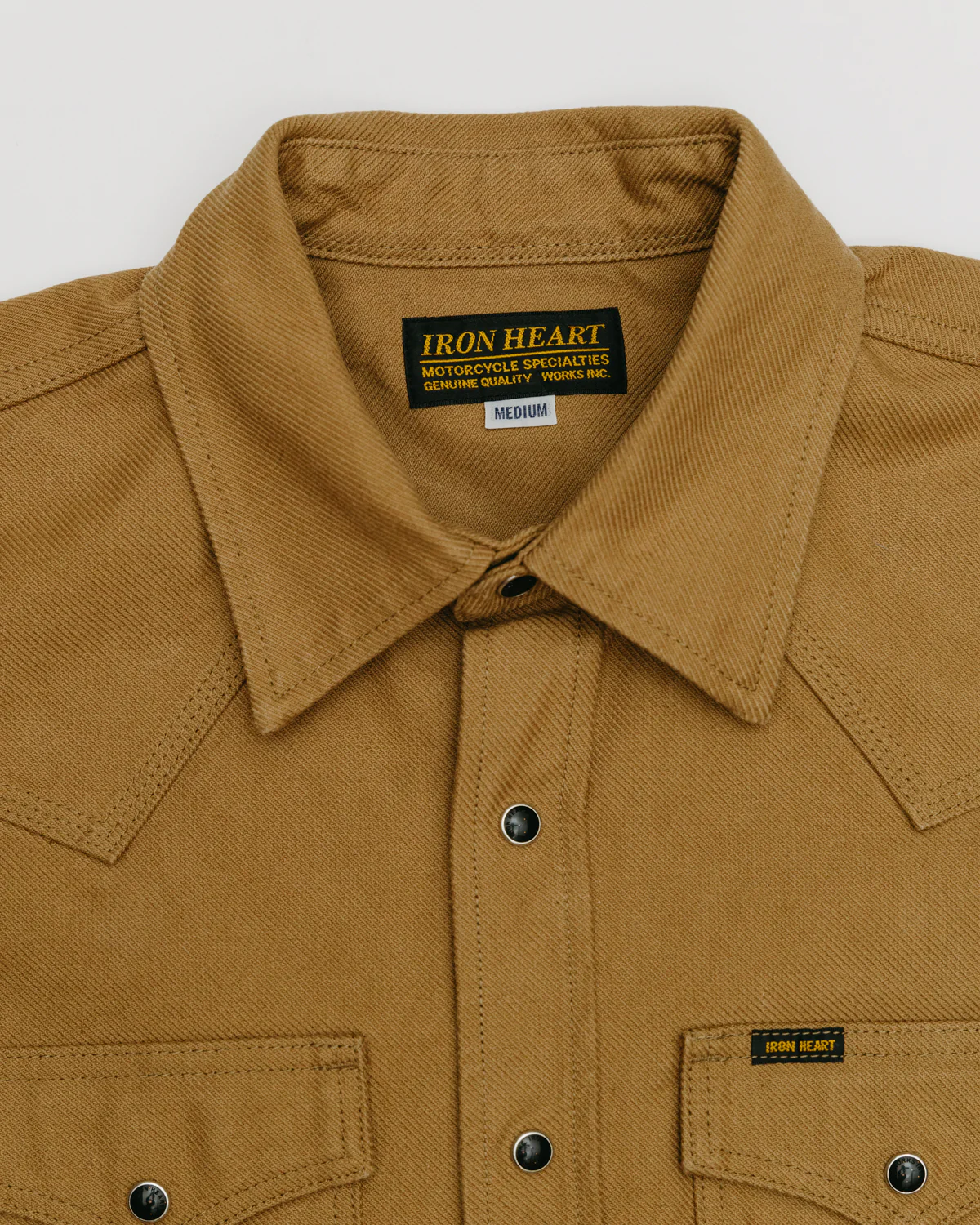 IHSH-235-BRN - 13oz Military Serge Western Shirt - Brown - Image 4