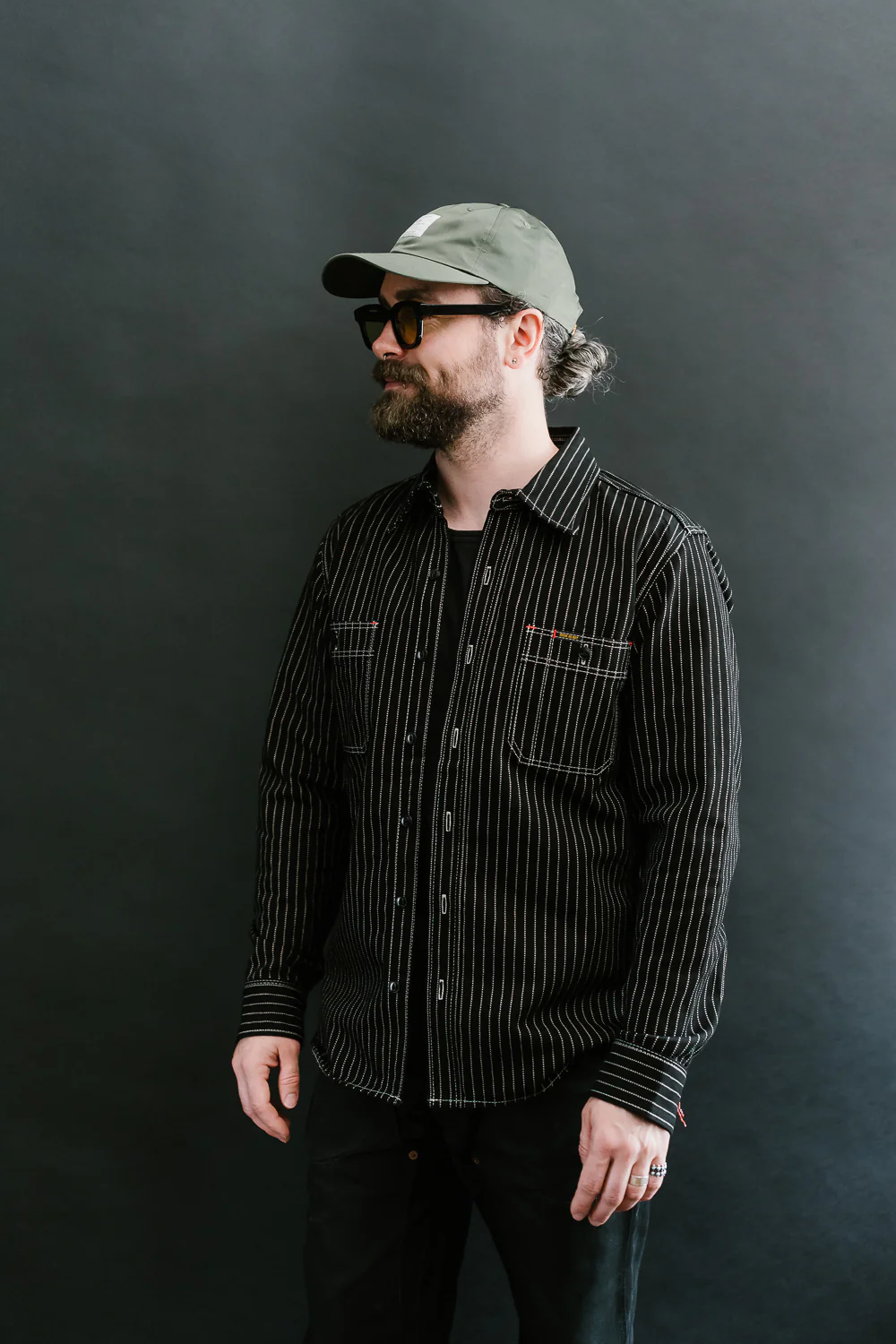 IHSH-266-BLK - 12oz Wabash Work Shirt - Black - Image 10