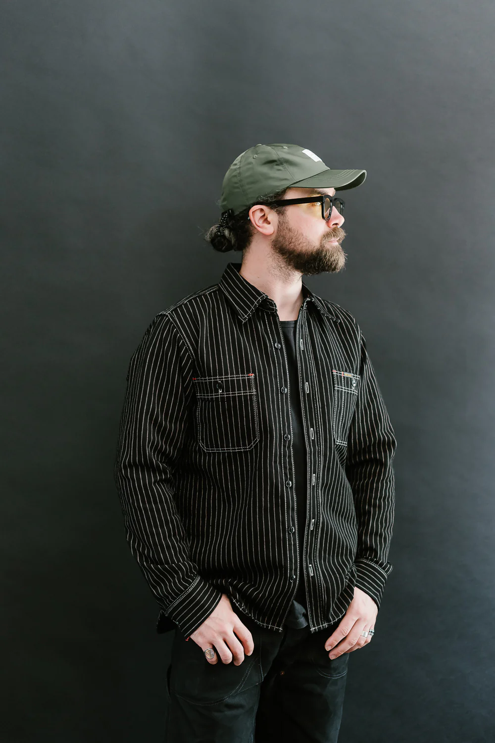 IHSH-266-BLK - 12oz Wabash Work Shirt - Black - Image 14