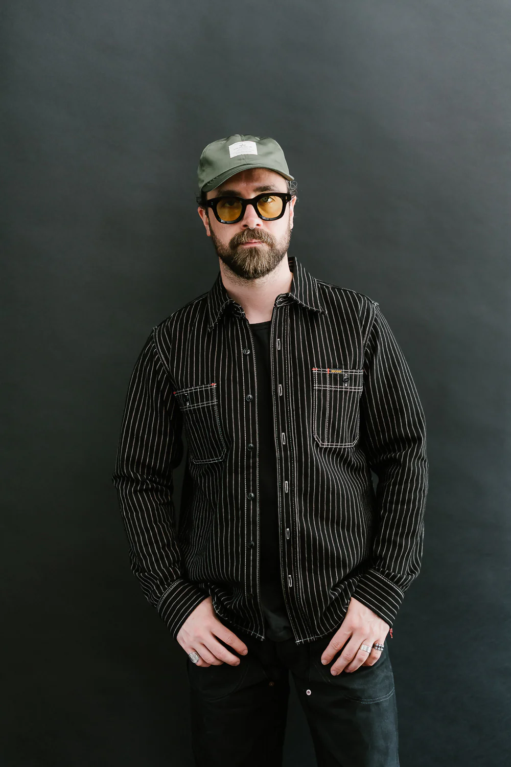 IHSH-266-BLK - 12oz Wabash Work Shirt - Black - Image 16