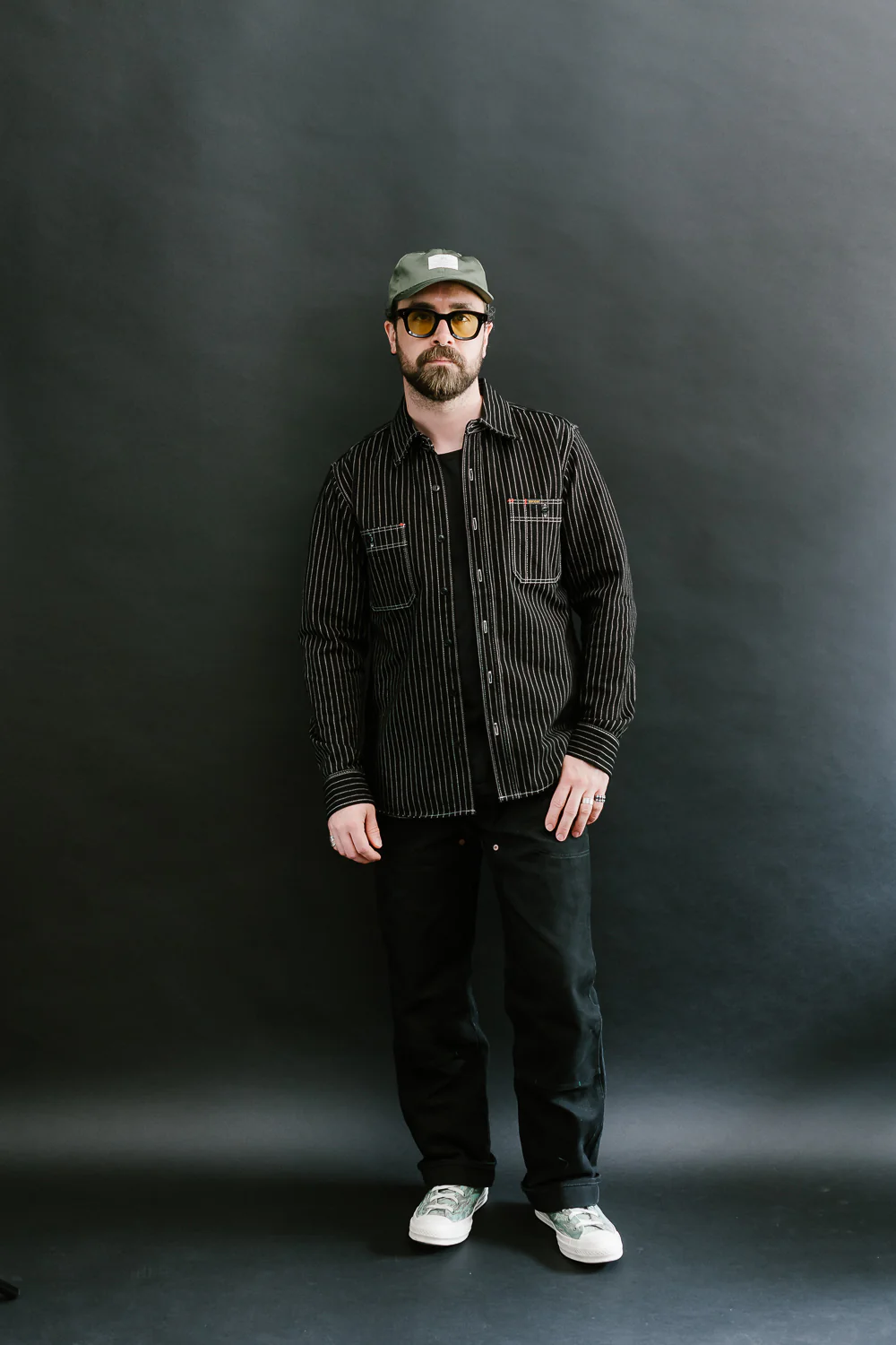 IHSH-266-BLK - 12oz Wabash Work Shirt - Black - Image 6