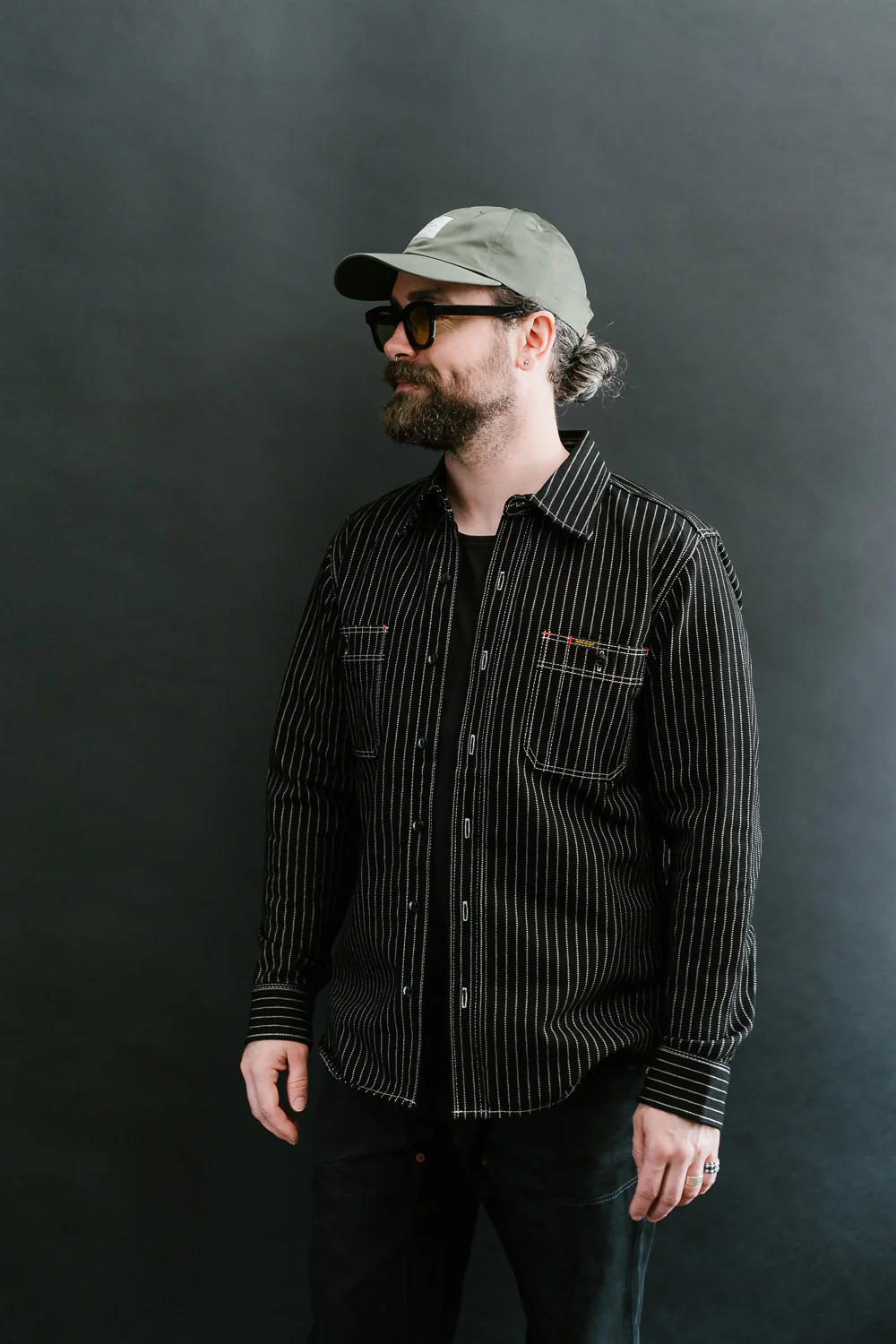 IHSH-266-BLK - 12oz Wabash Work Shirt - Black - Image 9