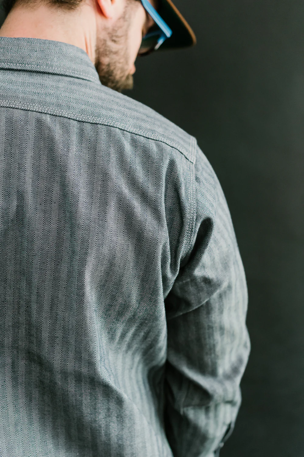 IHSH-308-IND - 12oz Herringbone Work Shirt - Indigo - Image 21
