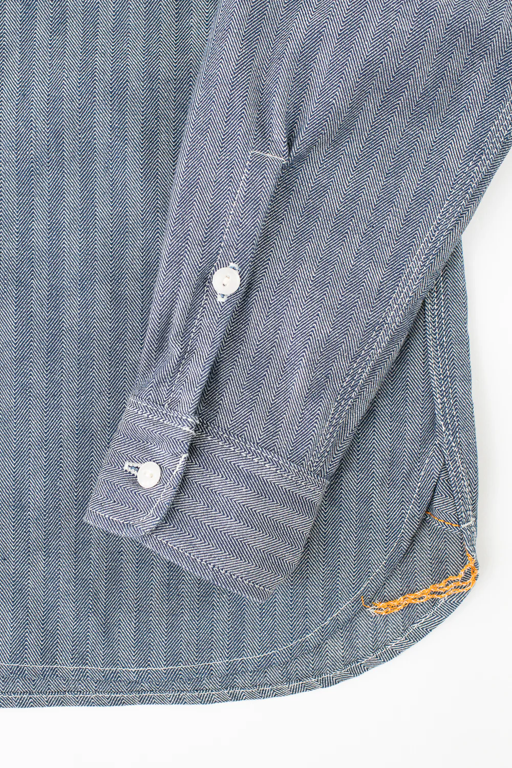 IHSH-308-IND - 12oz Herringbone Work Shirt - Indigo - Image 4
