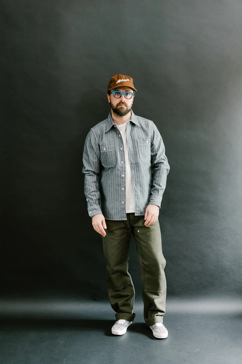 IHSH-308-IND - 12oz Herringbone Work Shirt - Indigo - Image 6