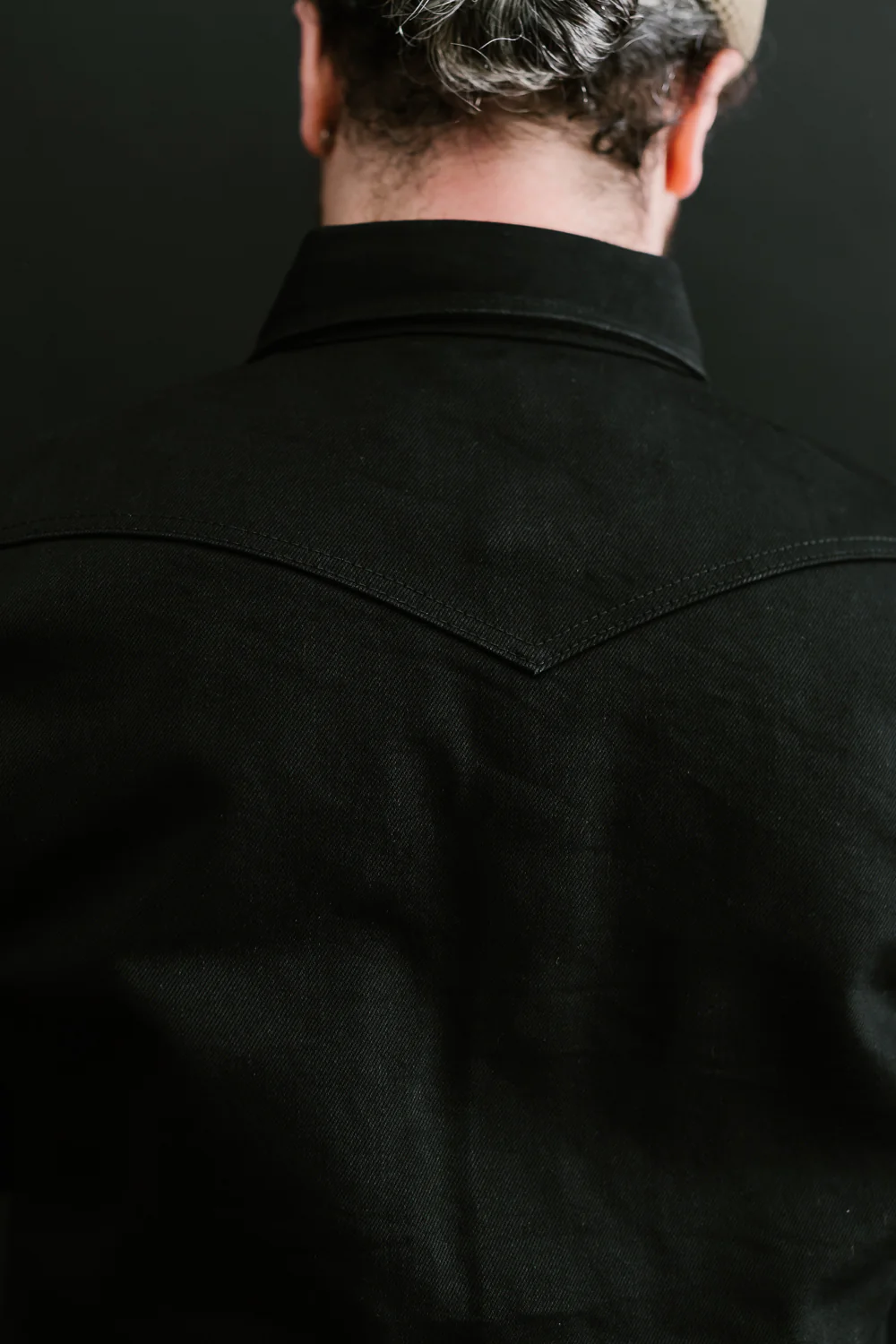 IHSH-362-BLK - 16oz Non-Selvedge Denim CPO Shirt - Superblack (Fades To Grey) - Image 23