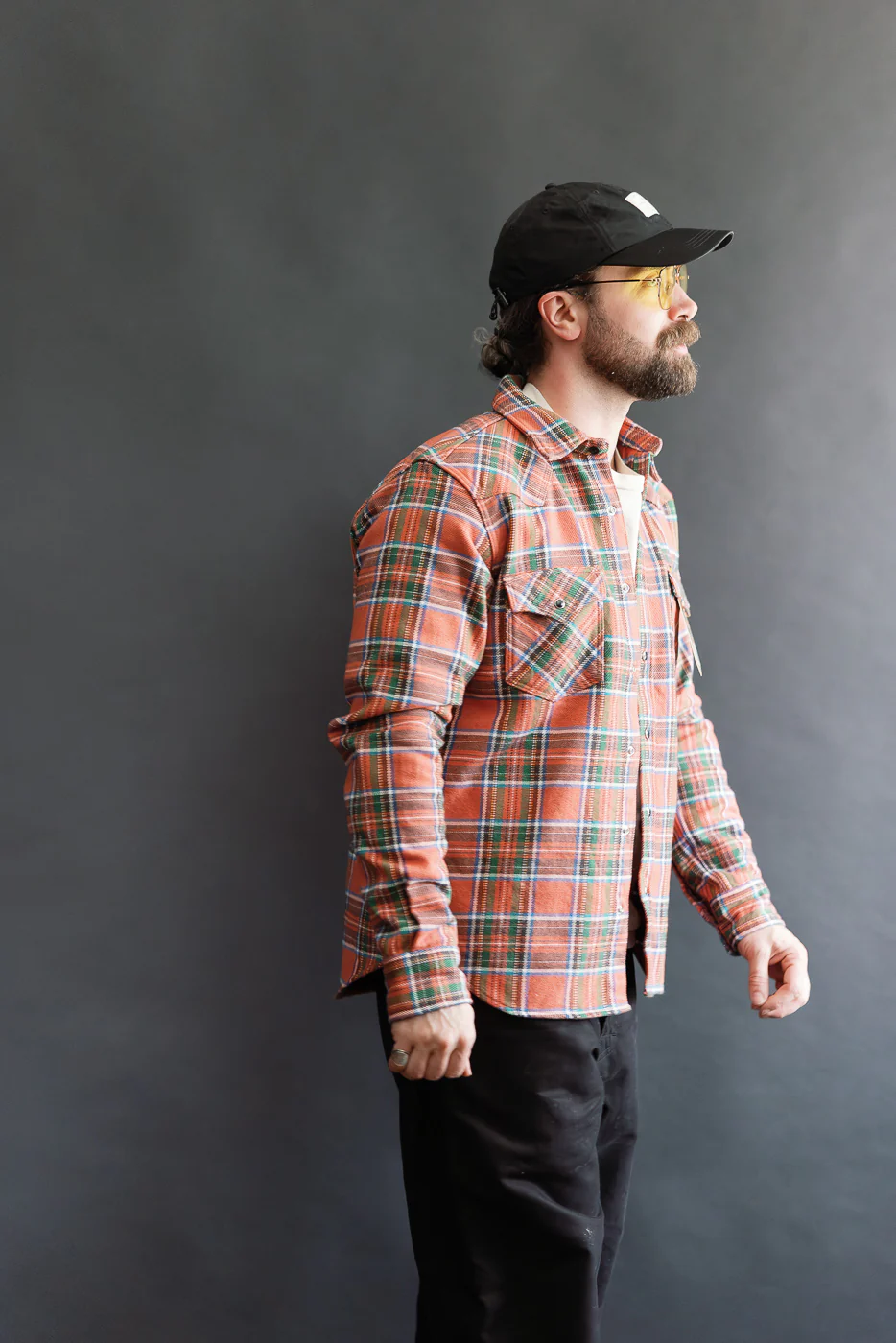 IHSH-436-RED - Ultra Heavy Flannel American Check Western Shirt - Red "The Watermelon Man" - Image 13
