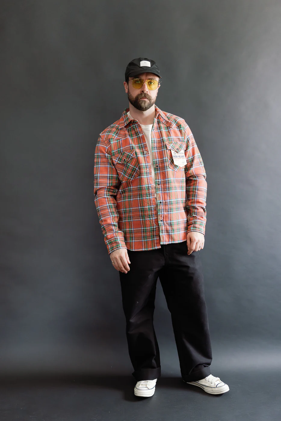 IHSH-436-RED - Ultra Heavy Flannel American Check Western Shirt - Red "The Watermelon Man" - Image 6
