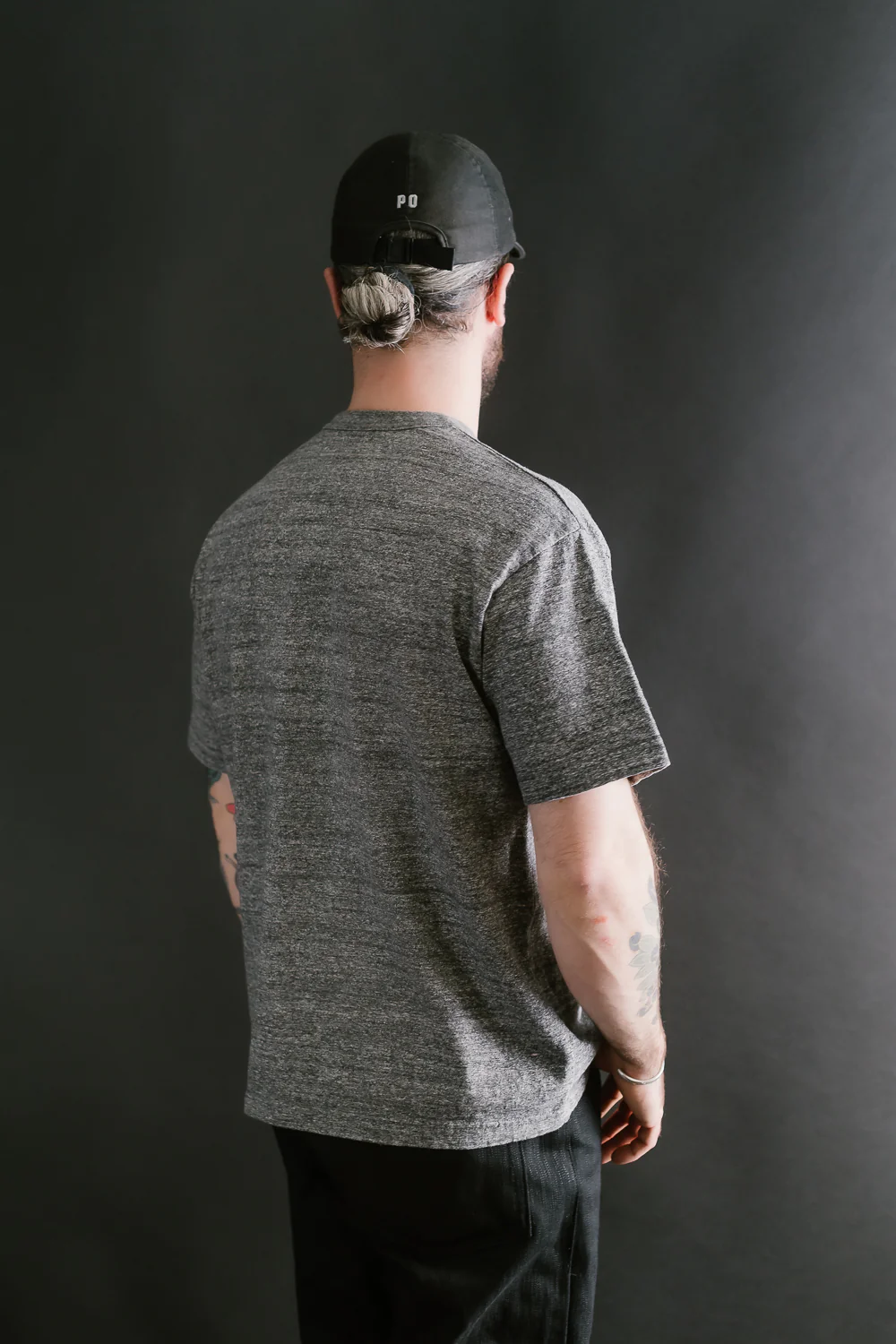IHT-1610L-GRY - 6.5oz Loopwheel Crew Neck T-Shirt with Longer Body - Grey - Image 11