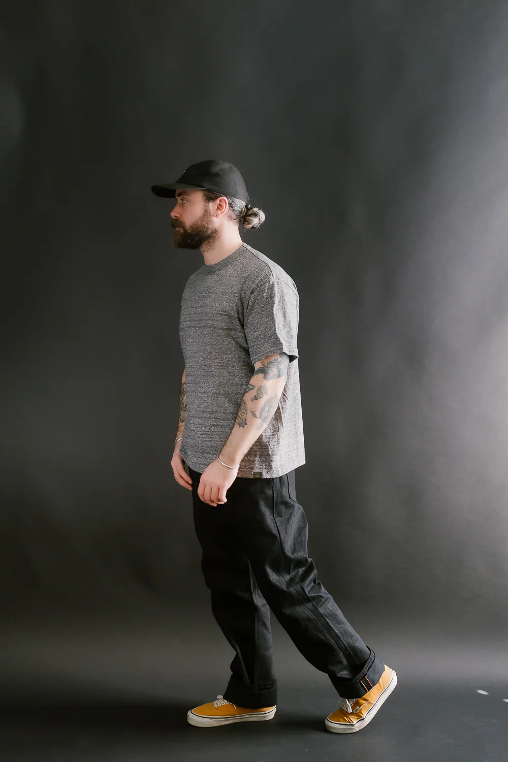 IHT-1610L-GRY - 6.5oz Loopwheel Crew Neck T-Shirt with Longer Body - Grey - Image 7