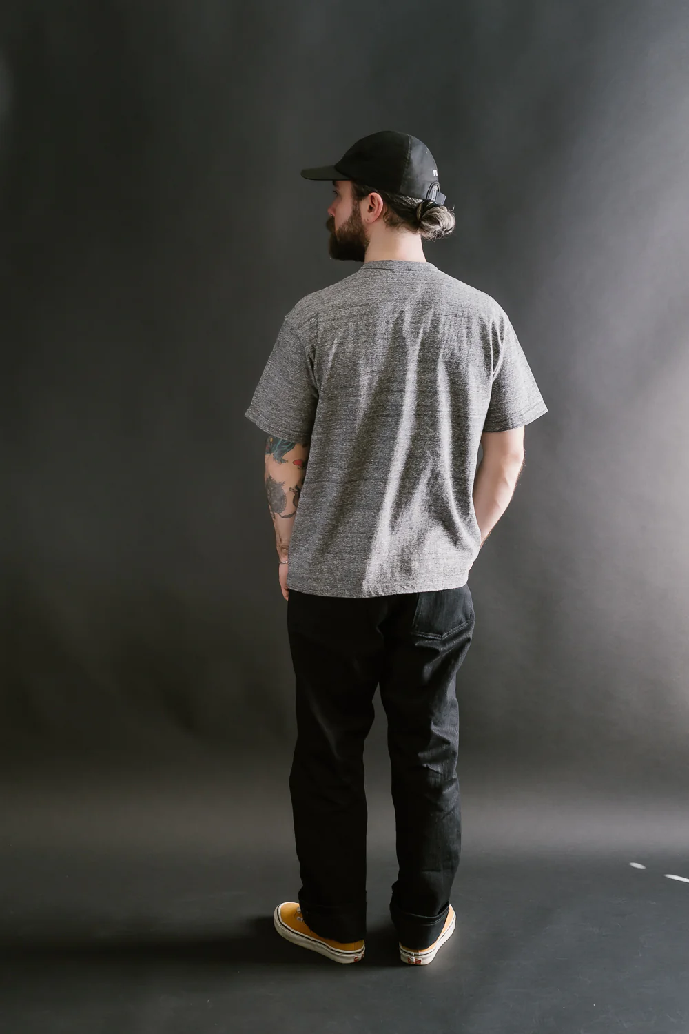 IHT-1610L-GRY - 6.5oz Loopwheel Crew Neck T-Shirt with Longer Body - Grey - Image 8