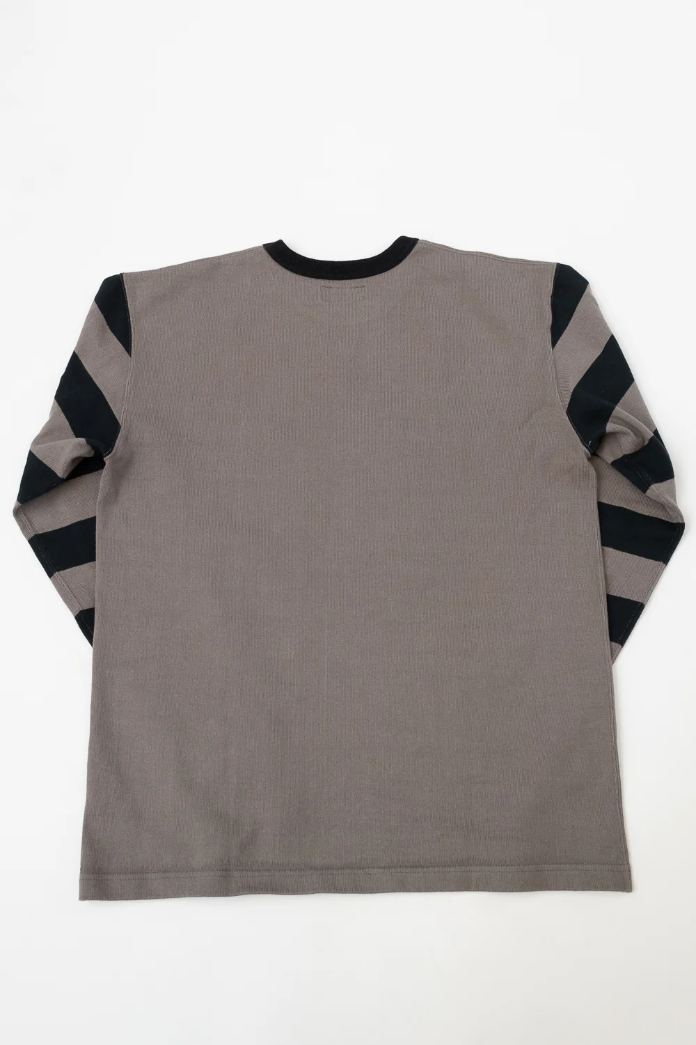 IHTB-12-GRY - 11oz Cotton Knit Long-Sleeved Sweater - Grey Body, Black Stripes - Image 4