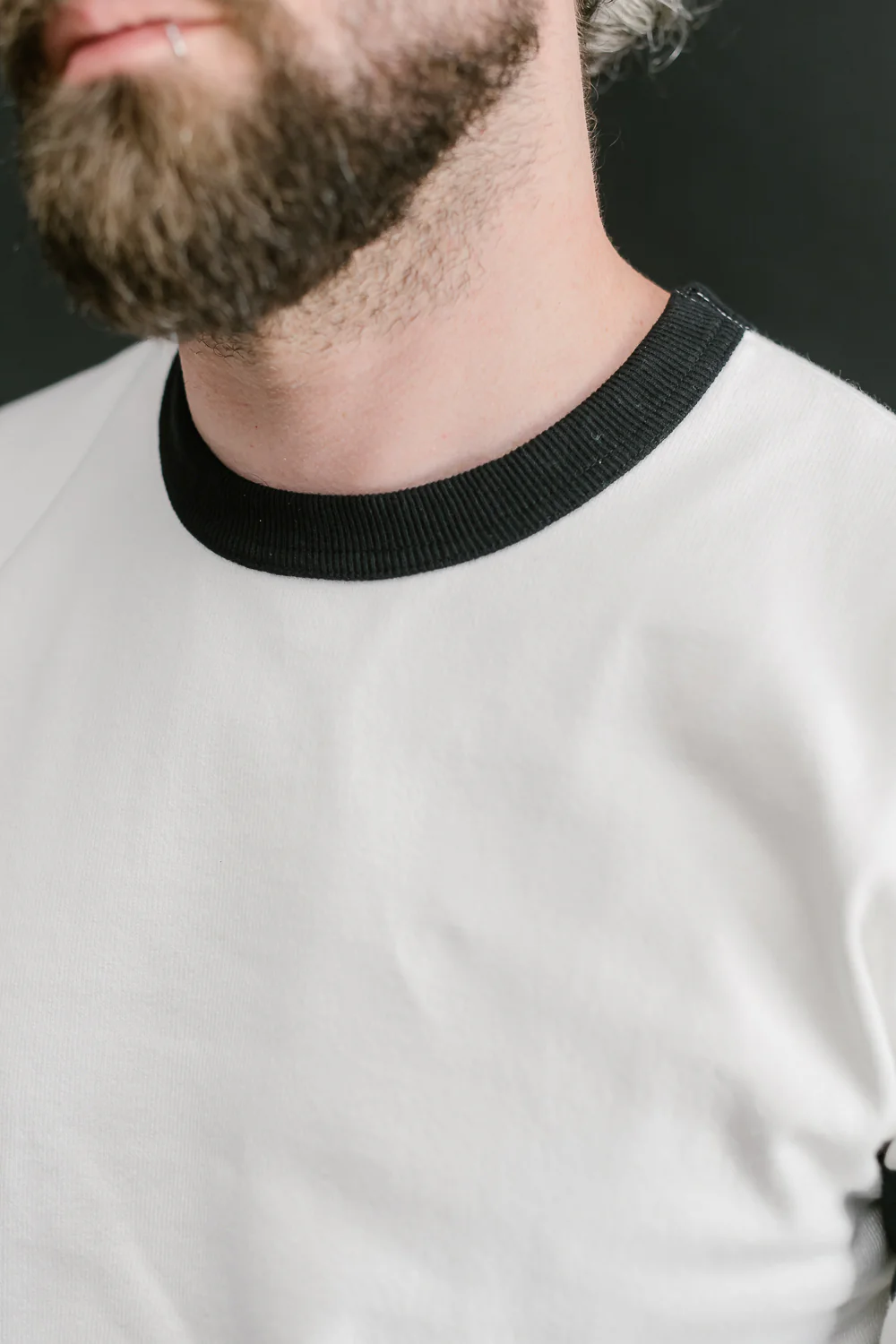 IHTB-12-WHT - 11oz Cotton Knit Long-Sleeved Sweater - White Body, Black Stripes - Image 16