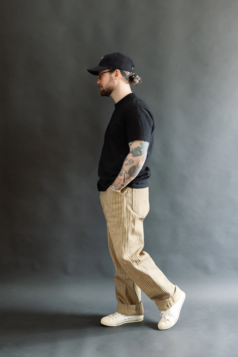 12oz - Jack Root Stripe - Beige, Indigo - Image 10