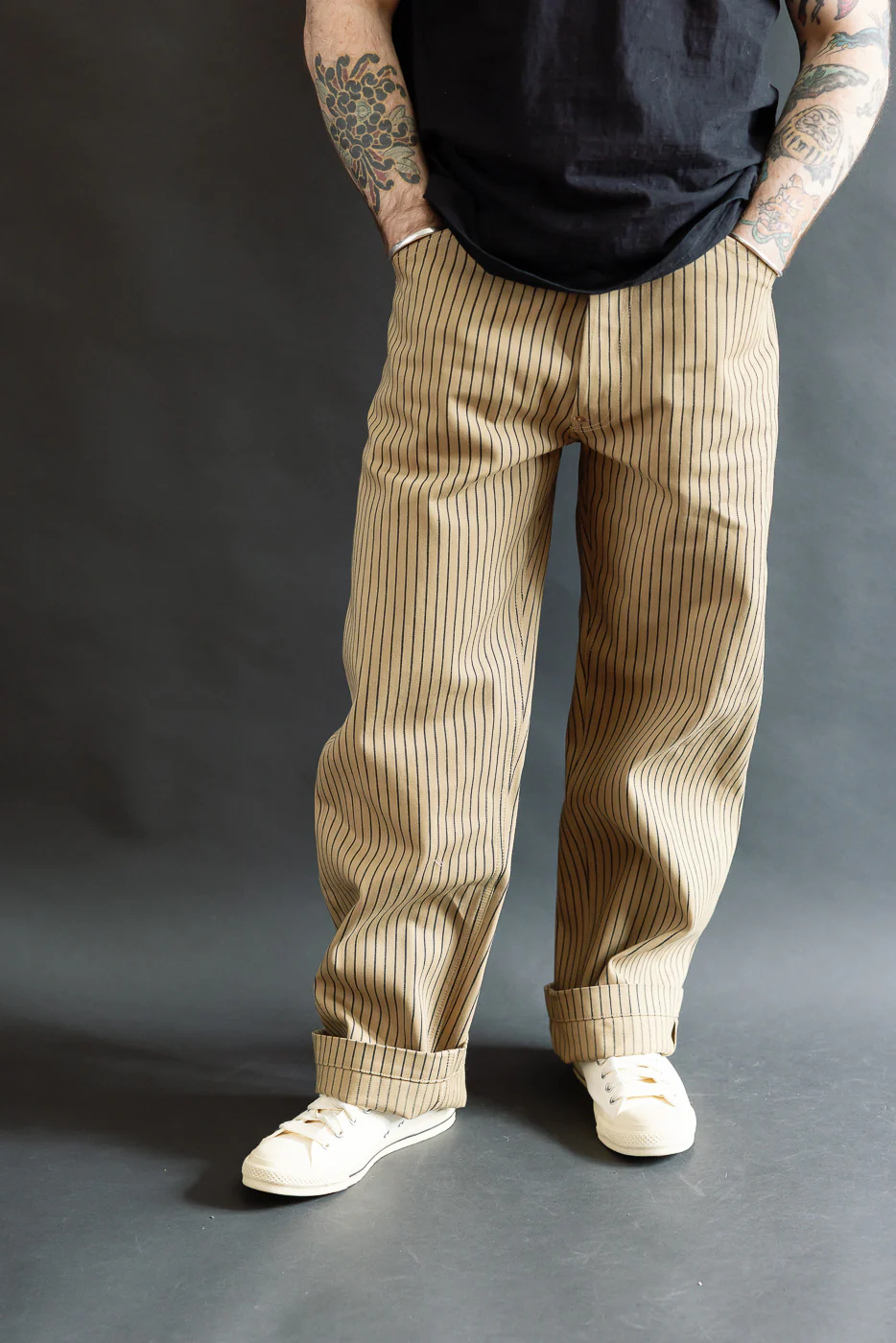12oz - Jack Root Stripe - Beige, Indigo - Image 12