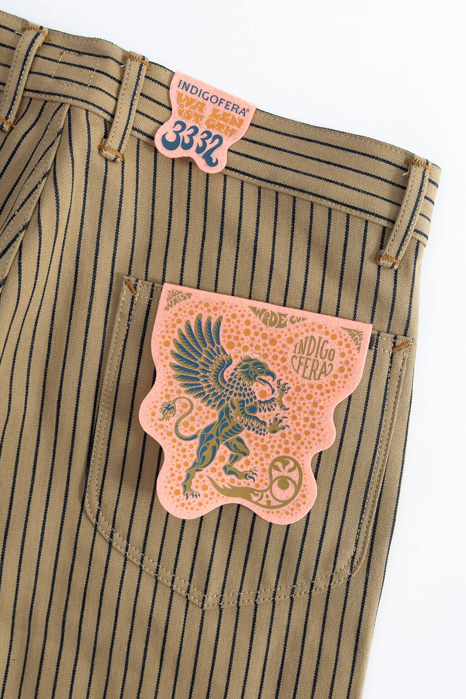 12oz - Jack Root Stripe - Beige, Indigo - Image 2