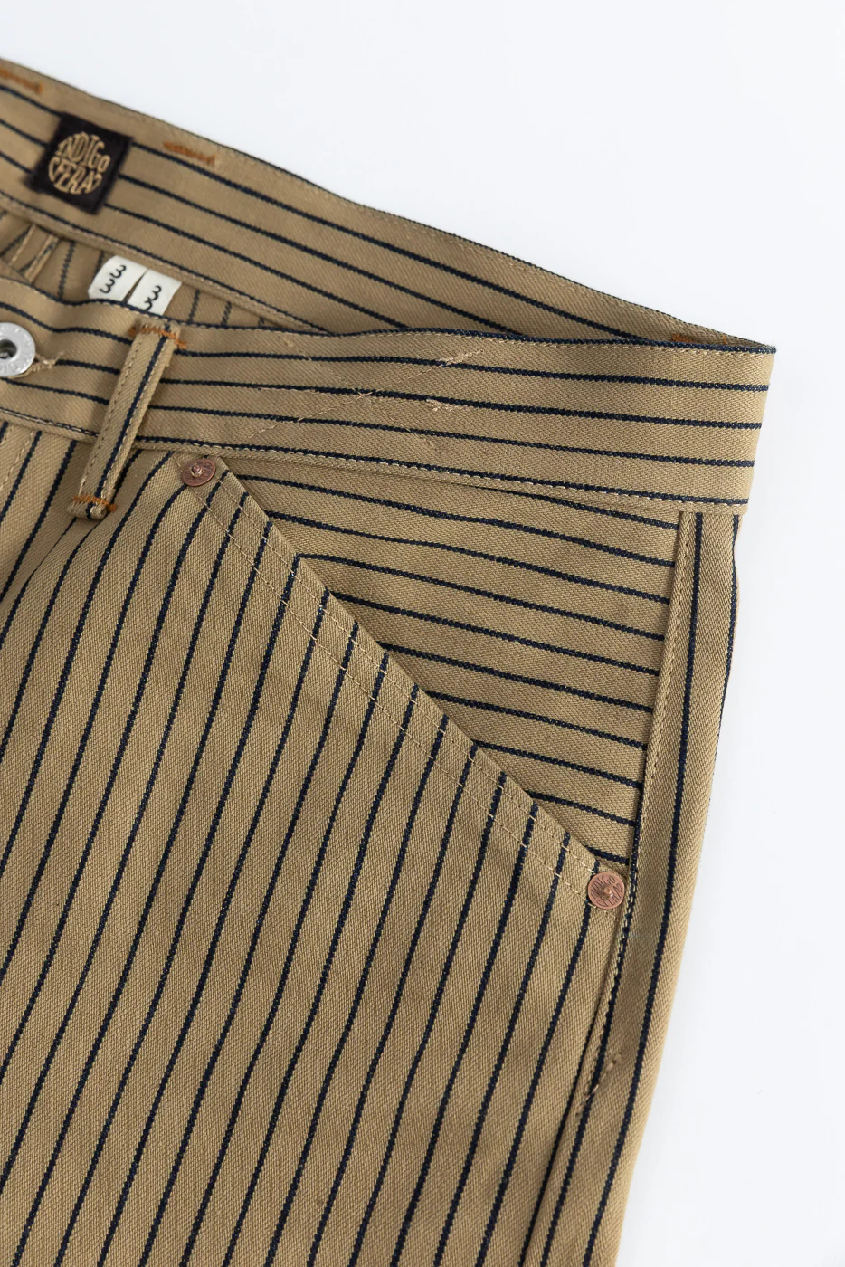 12oz - Jack Root Stripe - Beige, Indigo - Image 5