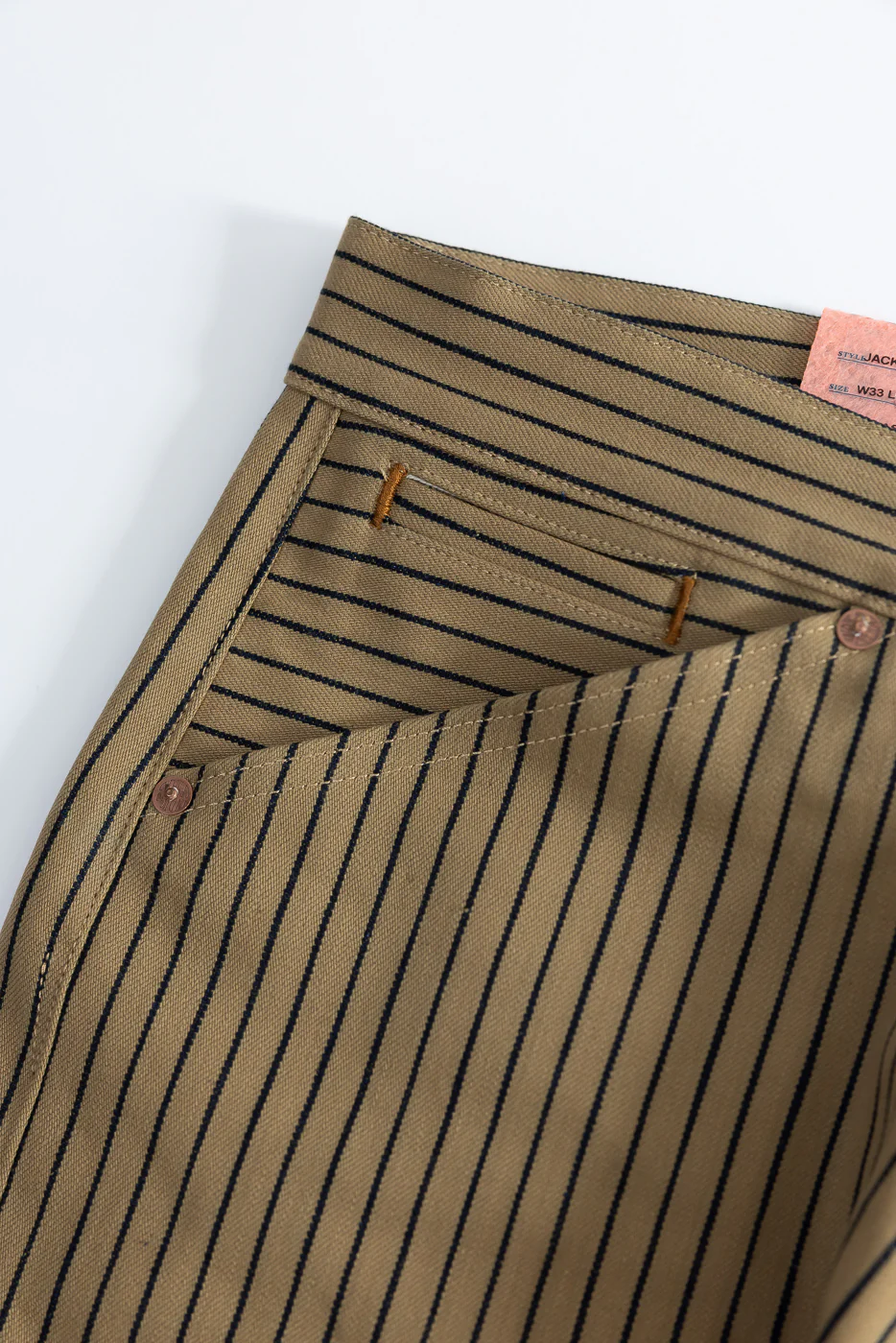 12oz - Jack Root Stripe - Beige, Indigo - Image 6