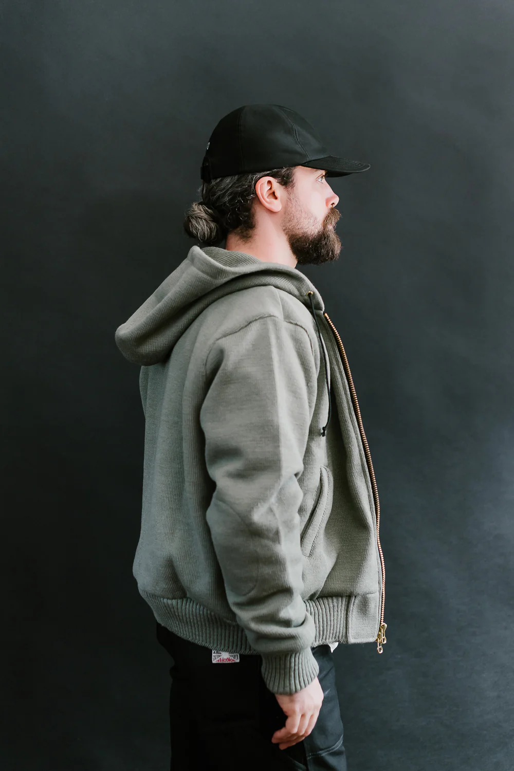 James Dant x Dehen - Full Zip Moto Hoodie - Sage - Image 16