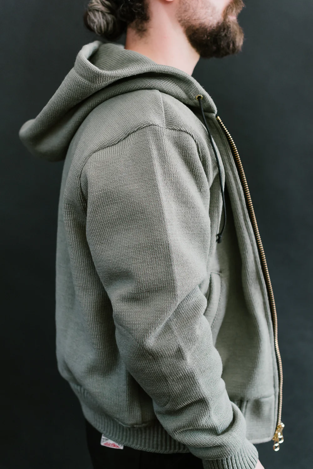 James Dant x Dehen - Full Zip Moto Hoodie - Sage - Image 21