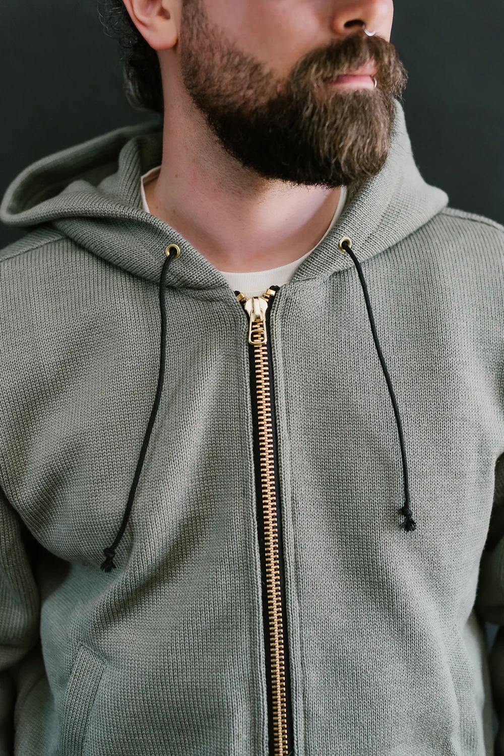 James Dant x Dehen - Full Zip Moto Hoodie - Sage - Image 26