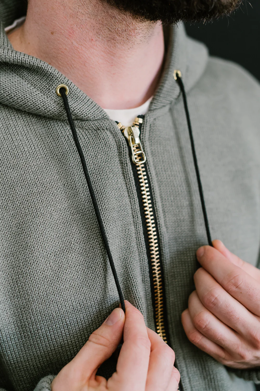 James Dant x Dehen - Full Zip Moto Hoodie - Sage - Image 28