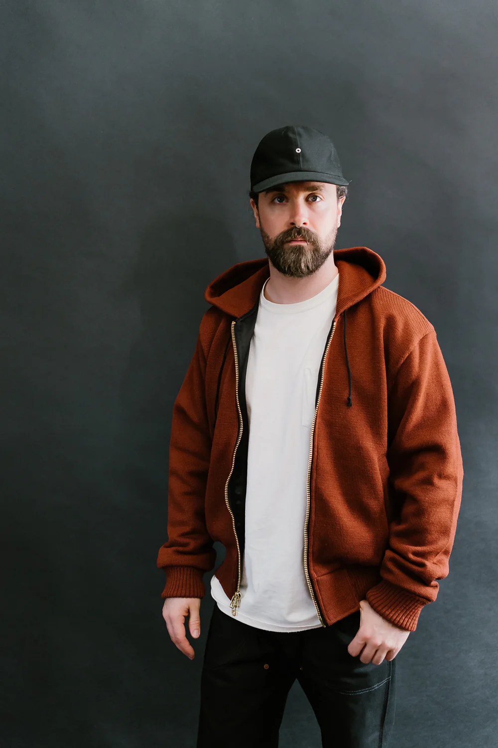 James Dant x Dehen - Full Zip Moto Hoodie - Tobacco - Image 14