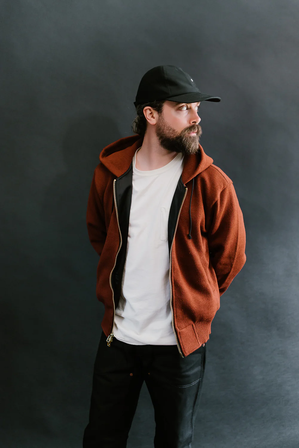 James Dant x Dehen - Full Zip Moto Hoodie - Tobacco - Image 18