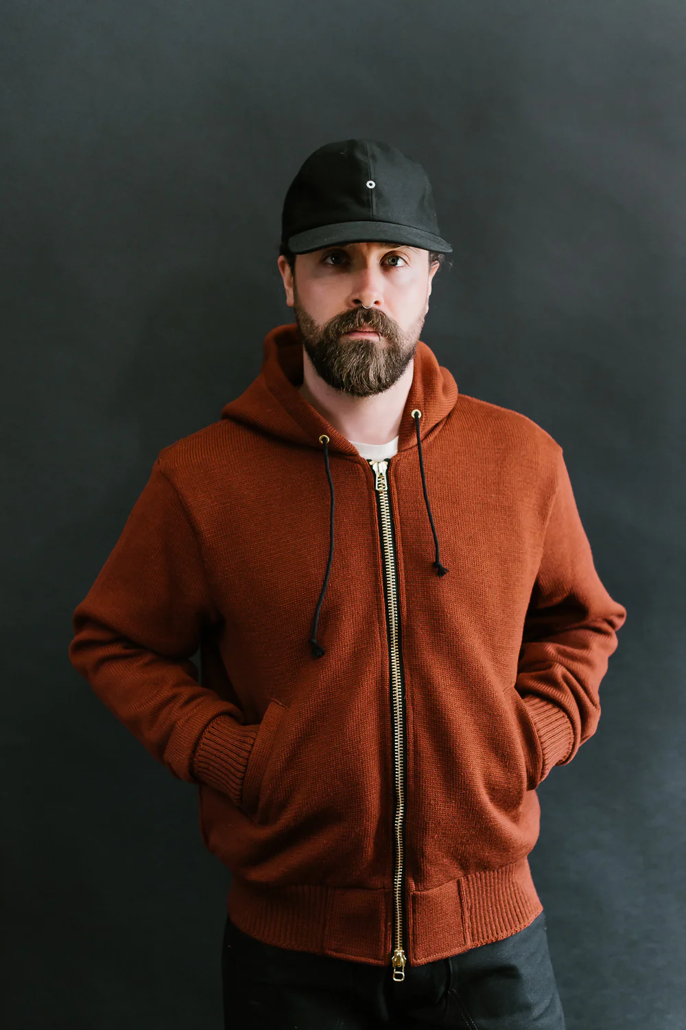 James Dant x Dehen - Full Zip Moto Hoodie - Tobacco - Image 21