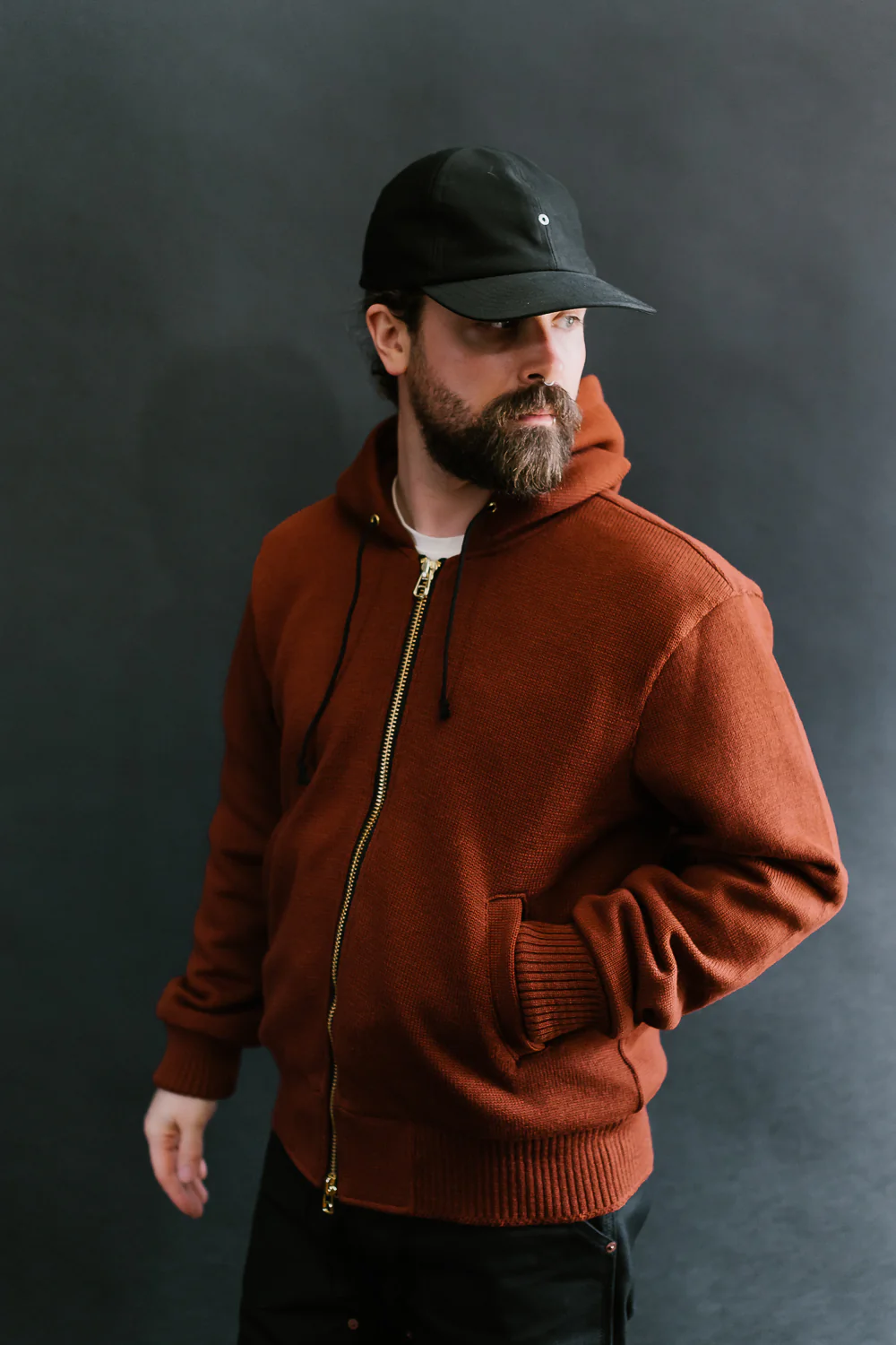 James Dant x Dehen - Full Zip Moto Hoodie - Tobacco - Image 22