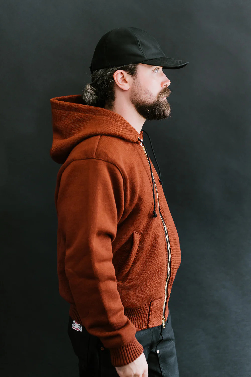 James Dant x Dehen - Full Zip Moto Hoodie - Tobacco - Image 23