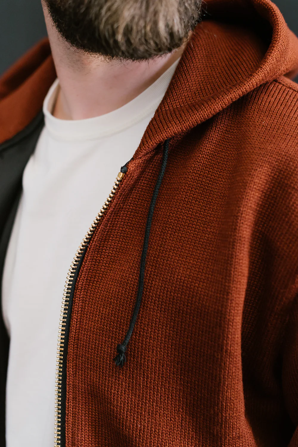 James Dant x Dehen - Full Zip Moto Hoodie - Tobacco - Image 25