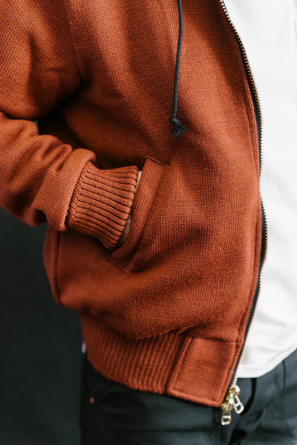 James Dant x Dehen - Full Zip Moto Hoodie - Tobacco - Image 28