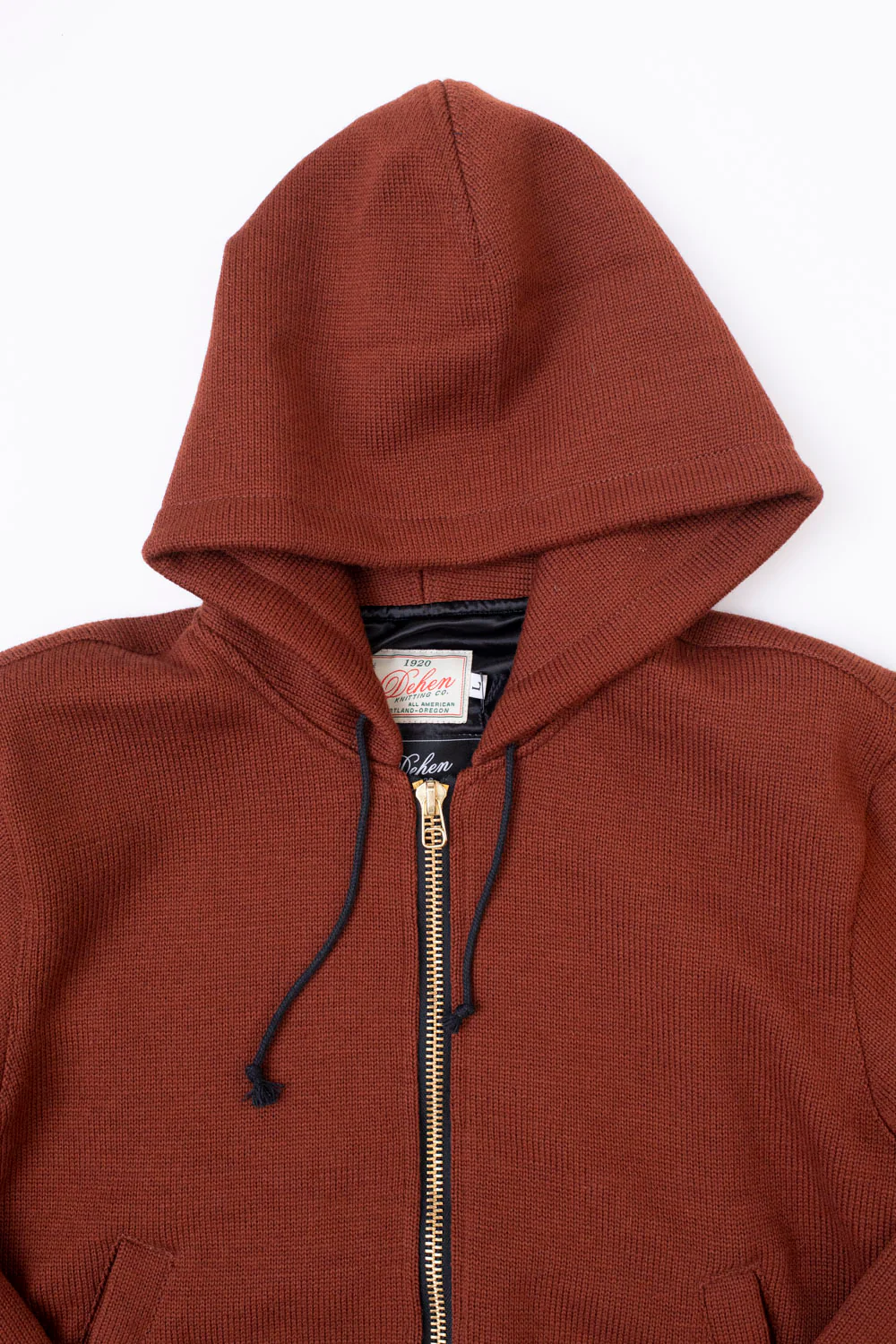 James Dant x Dehen - Full Zip Moto Hoodie - Tobacco - Image 3