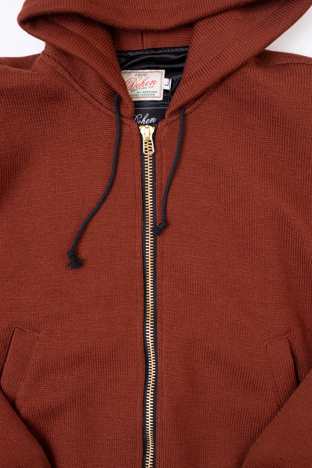 James Dant x Dehen - Full Zip Moto Hoodie - Tobacco - Image 4