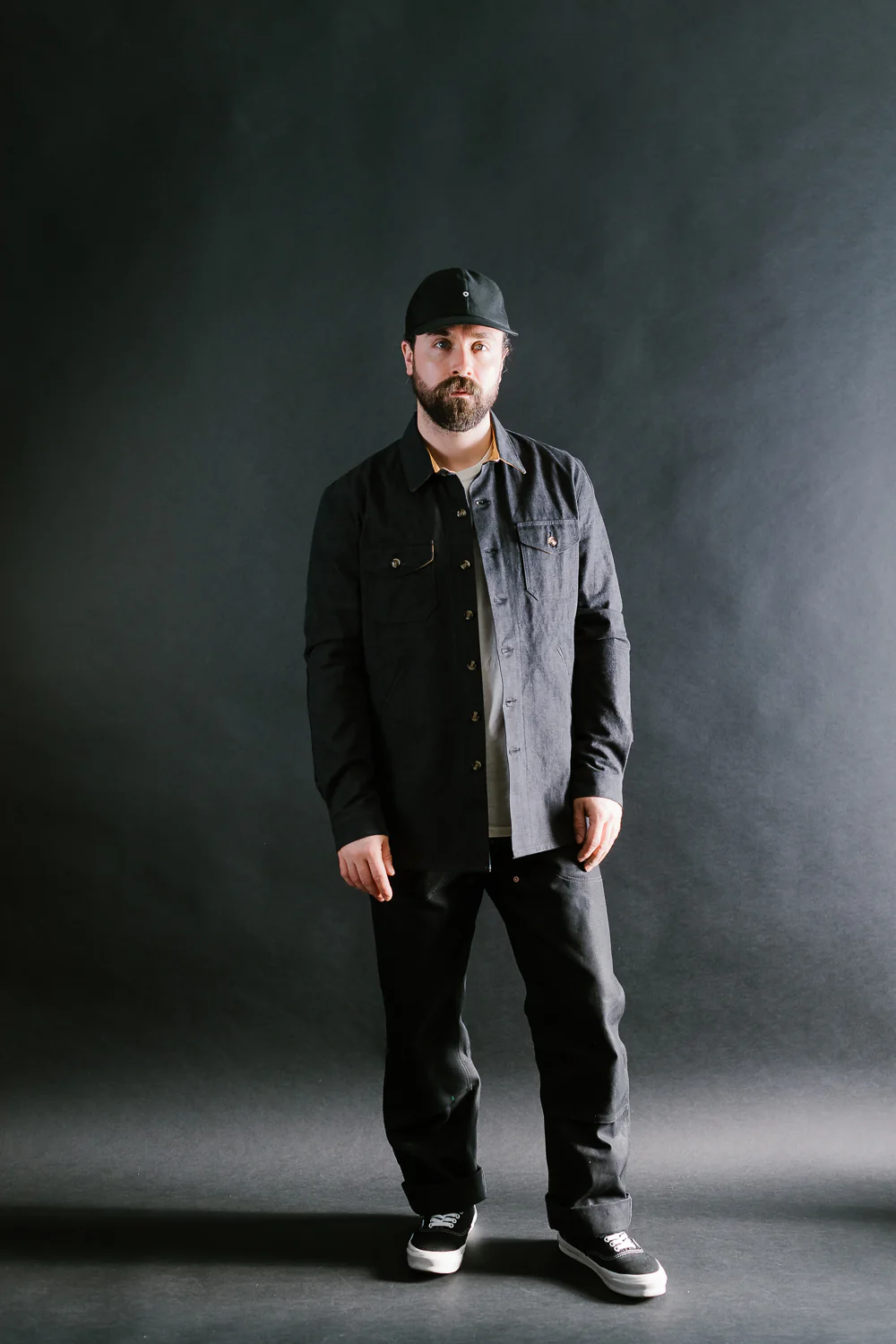 James Dant x Dehen - Selvedge Denim Crissman Overshirt - Black - Image 14