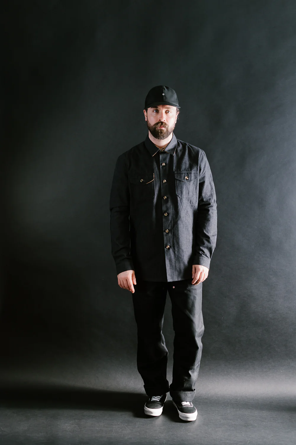 James Dant x Dehen - Selvedge Denim Crissman Overshirt - Black - Image 15
