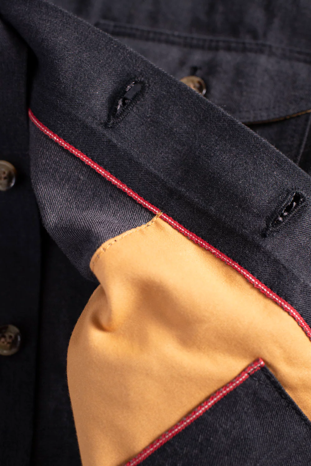 James Dant x Dehen - Selvedge Denim Crissman Overshirt - Black - Image 5