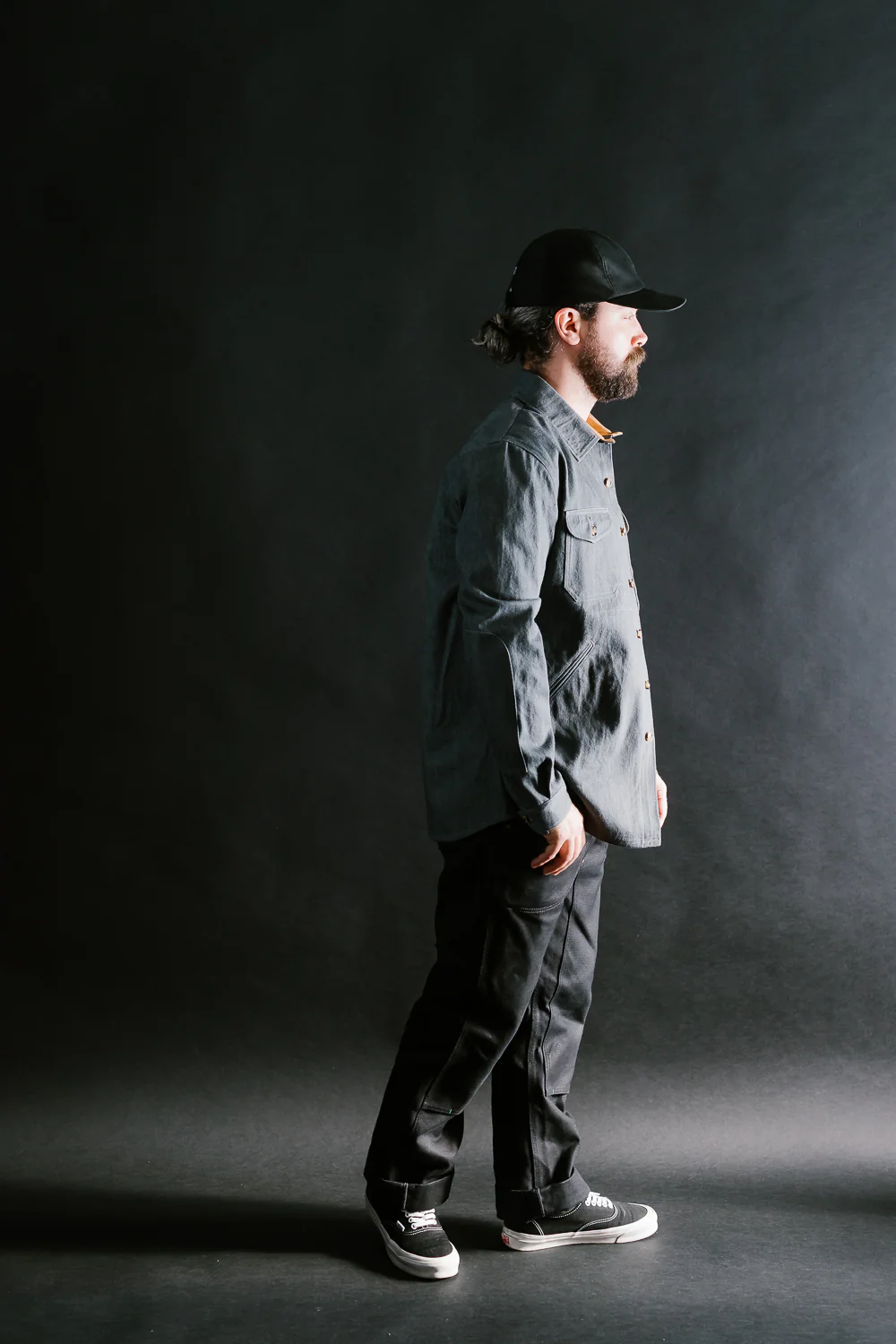 James Dant x Dehen - Selvedge Denim Crissman Overshirt - Pewter - Image 10