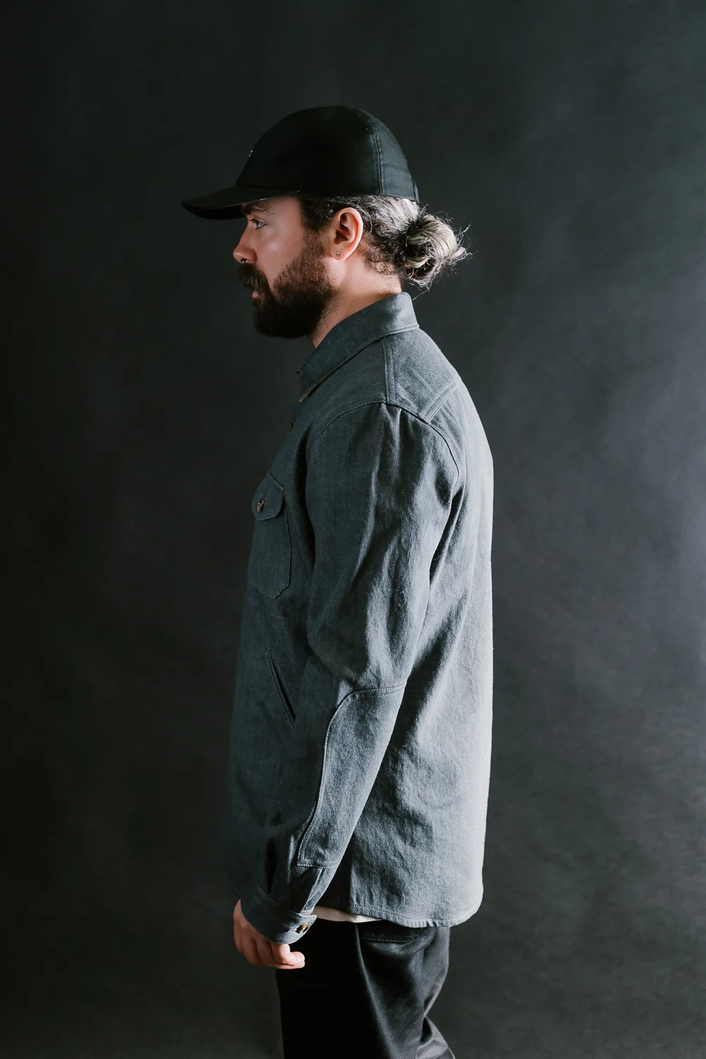 James Dant x Dehen - Selvedge Denim Crissman Overshirt - Pewter - Image 15