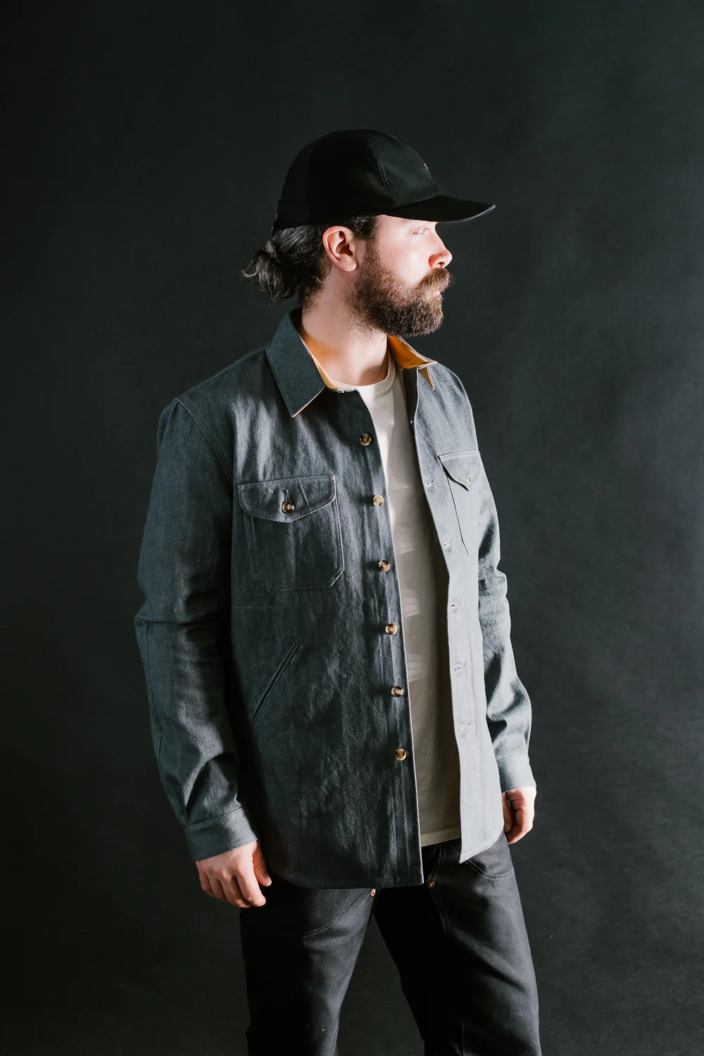 James Dant x Dehen - Selvedge Denim Crissman Overshirt - Pewter - Image 22