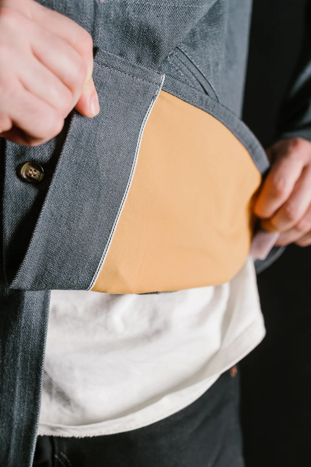 James Dant x Dehen - Selvedge Denim Crissman Overshirt - Pewter - Image 31