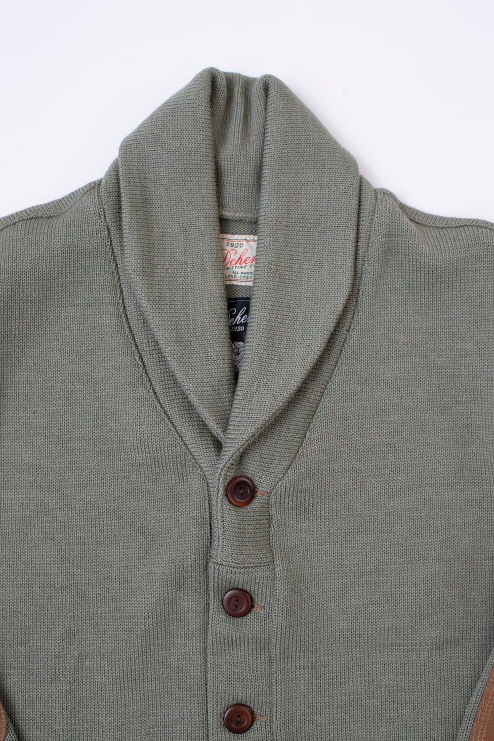 James Dant x Dehen - Shawl Sweater Coat 2.0 - Sage, Field Tan - Image 3