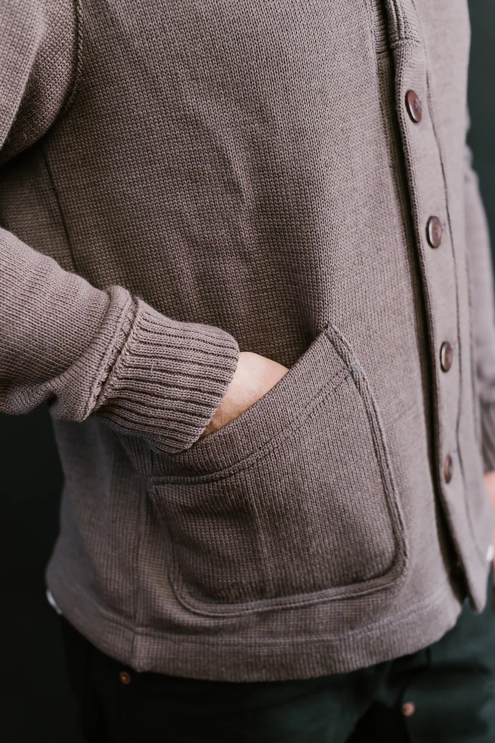 James Dant x Dehen - Shawl Sweater Coat 2.0 - Smoke, Charcoal - Image 24