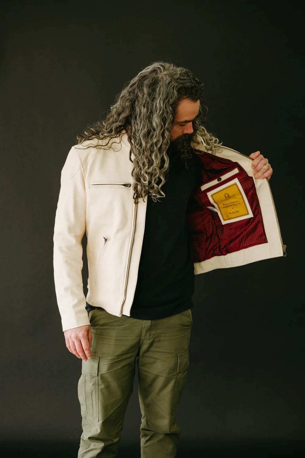 James Dant x Shangri-La - Custom "Yang Café Racer" Leather Jacket - Natural Veg Tan - Image 15