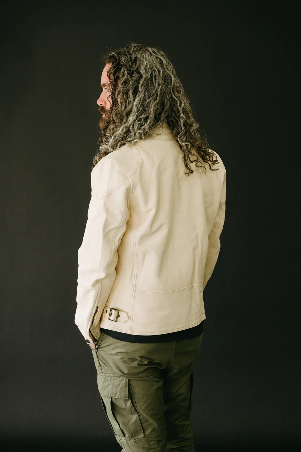 James Dant x Shangri-La - Custom "Yang Café Racer" Leather Jacket - Natural Veg Tan - Image 19