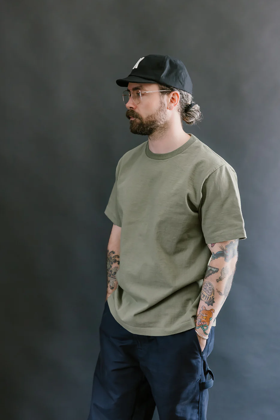 JM5444 - Dotsume T-Shirt - 320 Olive - Image 9
